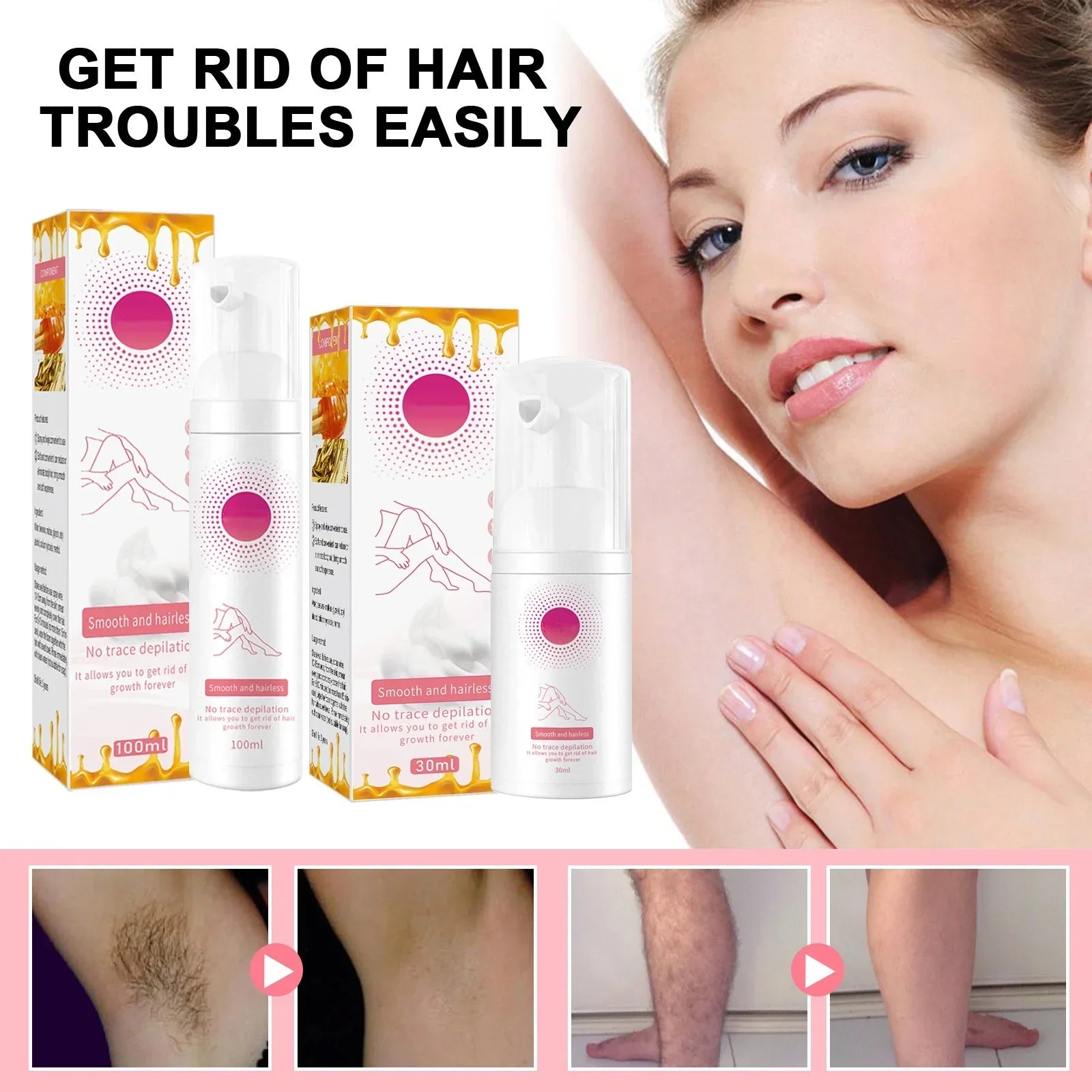 Haarentfernungs Spray für glatte Haut und Pflege product image 2