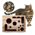 Holz-Katzen-Puzzlebox – Beschäftigung mit Leckerlies & natürlicher Krallenpflege product image 1