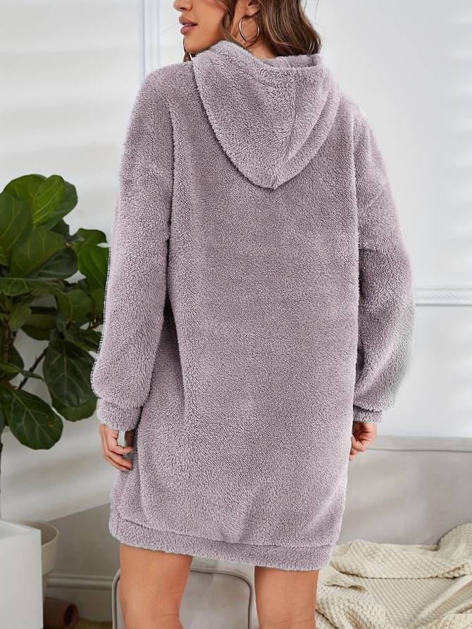Gemütlicher Teddy Hoodie Für Herbstwärme Für Frauen
