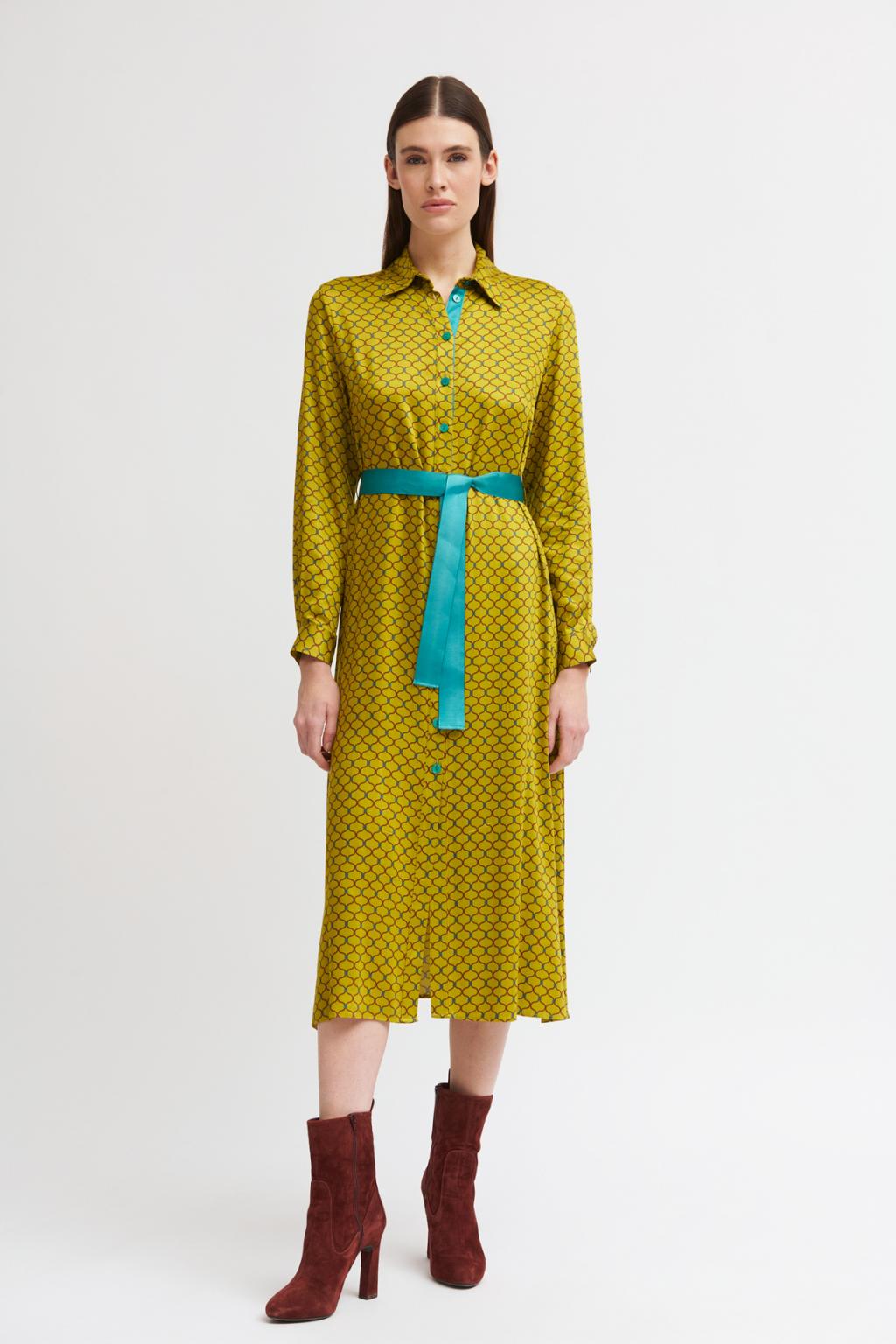 Alafair | Ockerfarbenes Kleid