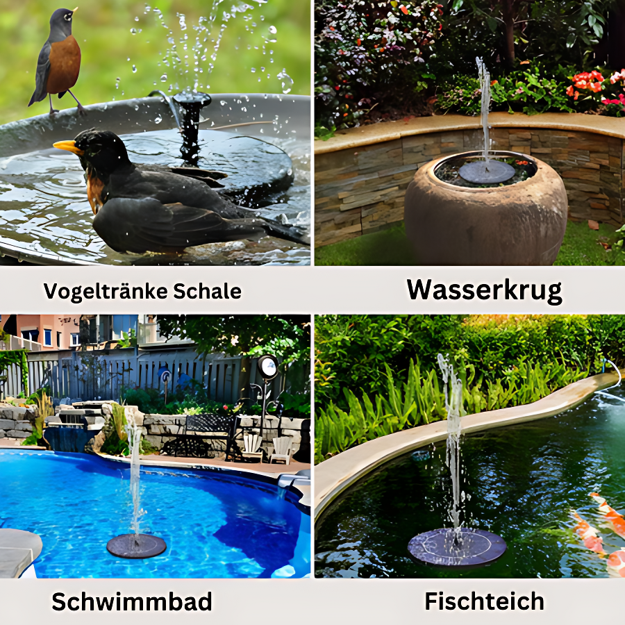 SolarSpray™ – Solarbetriebene Wasserfontäne (Letzter Tag Rabatt) [50 % Rabatt]