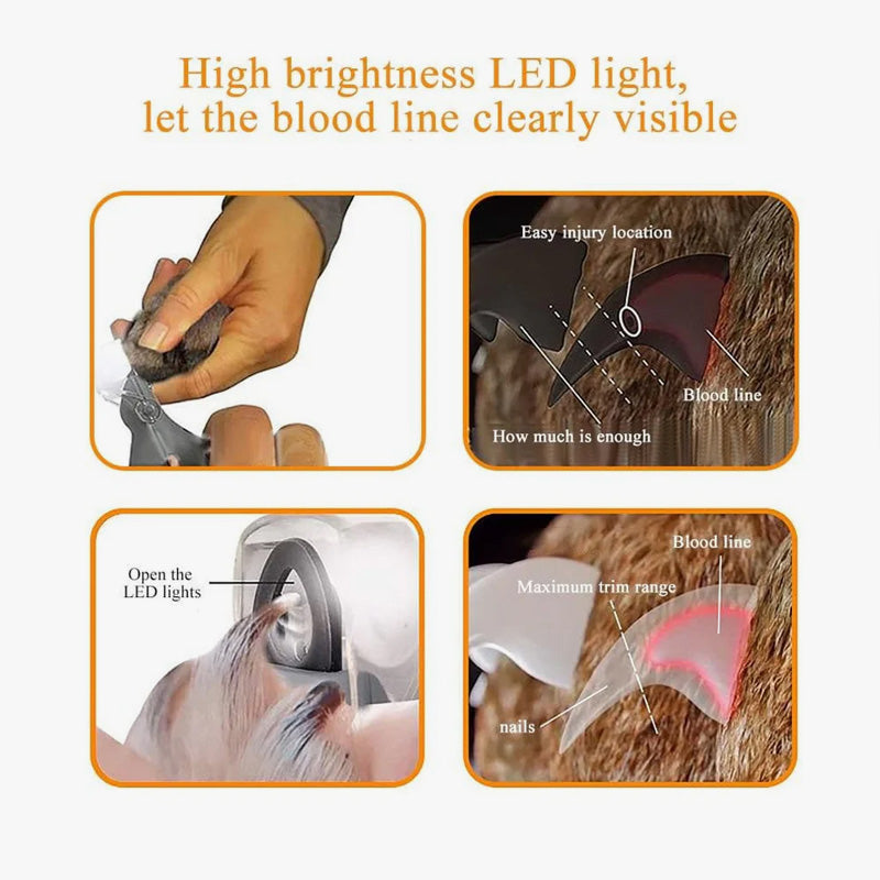 Tierkrallen-Schere mit LED-Licht – Auswechselbare Edelstahlklinge product image 4