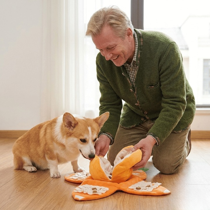 Interaktives Plüsch-Hundespielzeug mit Quietscher – Versteck-Puzzle für Leckerchen product image 1