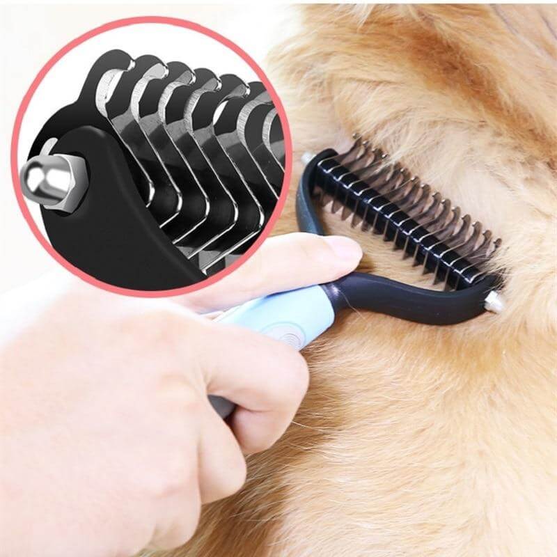 PetBrush™ – Zweizahn-Bürste für Haustierhaare | 1 + 1 Gratis