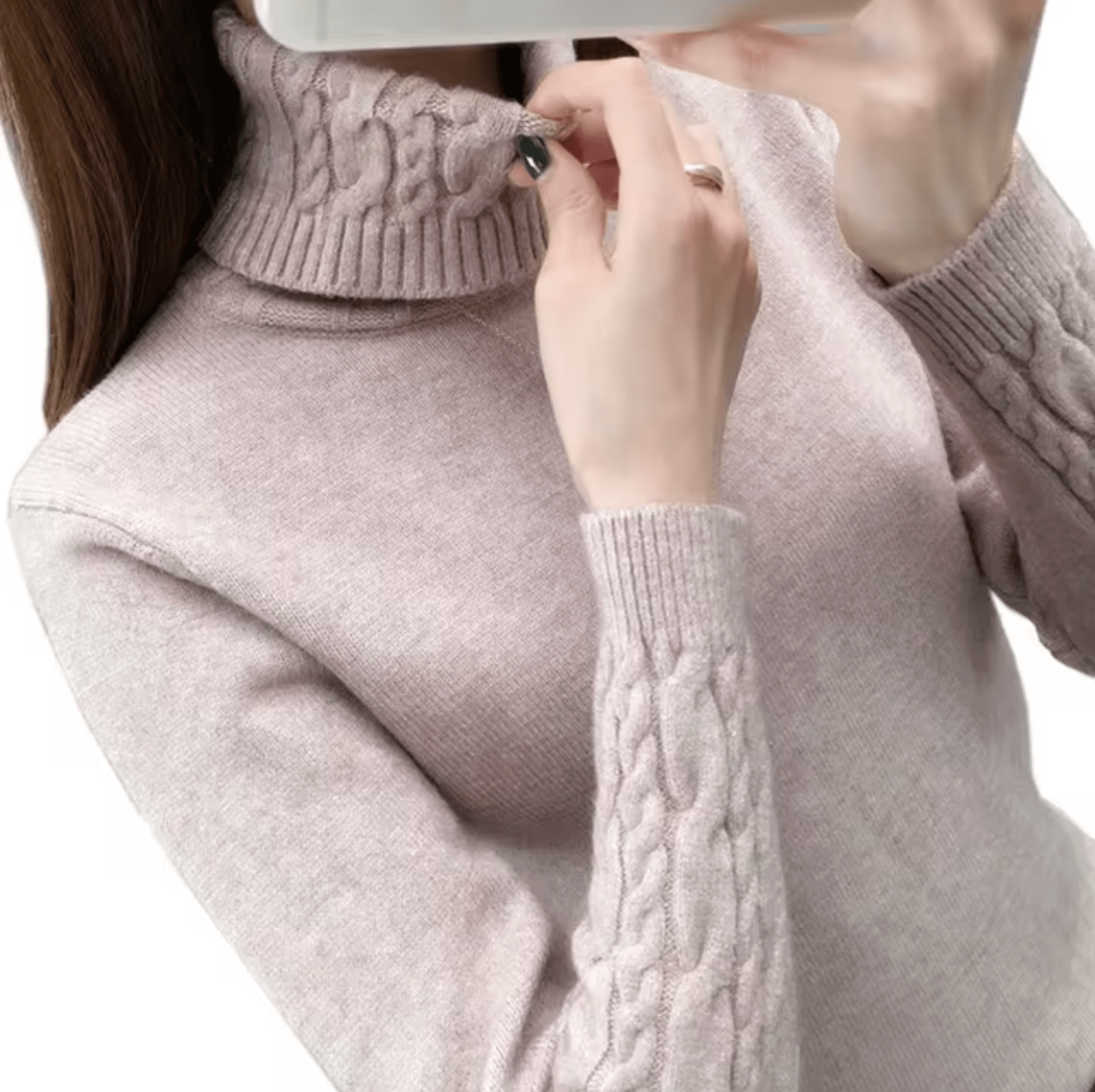 Klassischer Rollkragenpullover aus Wolle für Damen