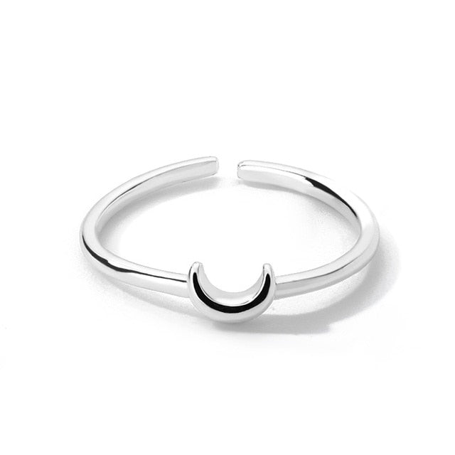 Kleiner Halbmond Ästhetischer Ring Für Damen