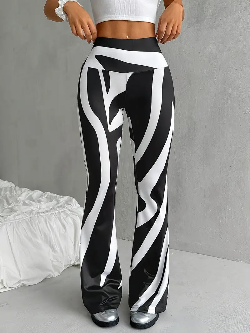 Figurschmeichelnde High-Waist-Stretchhose für Damen