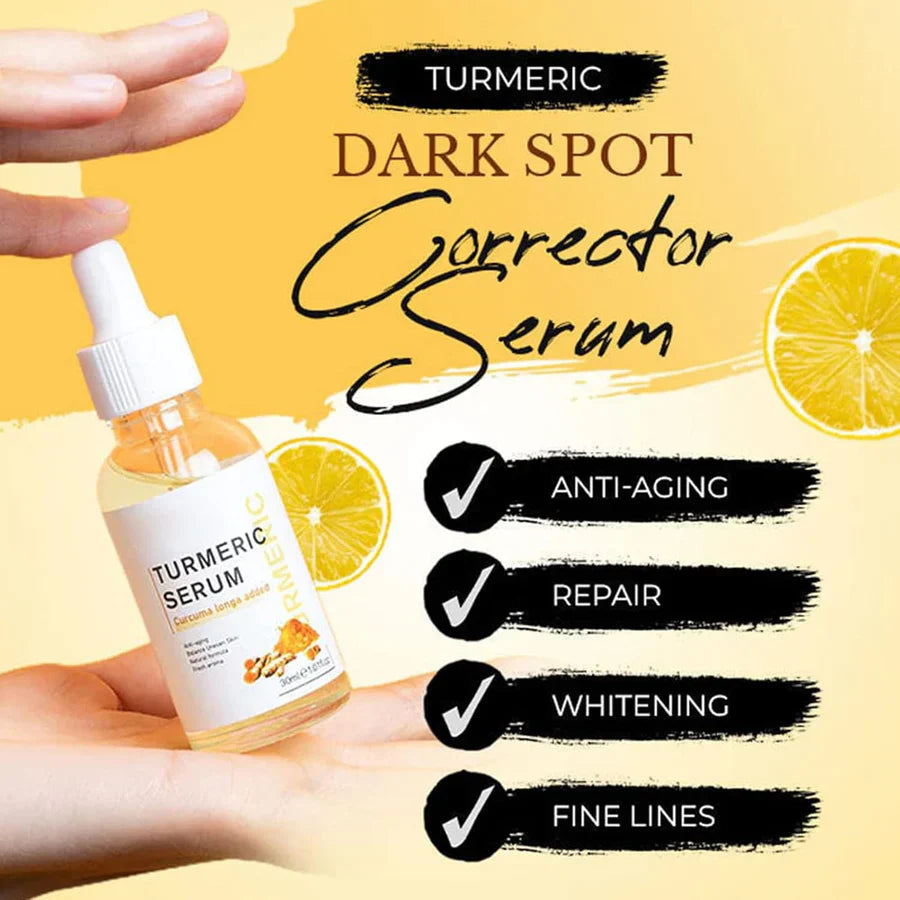 TurmicGlow™ – Dunkle Flecken korrigierendes Kurkuma-Serum [1 + 1 Gratis]