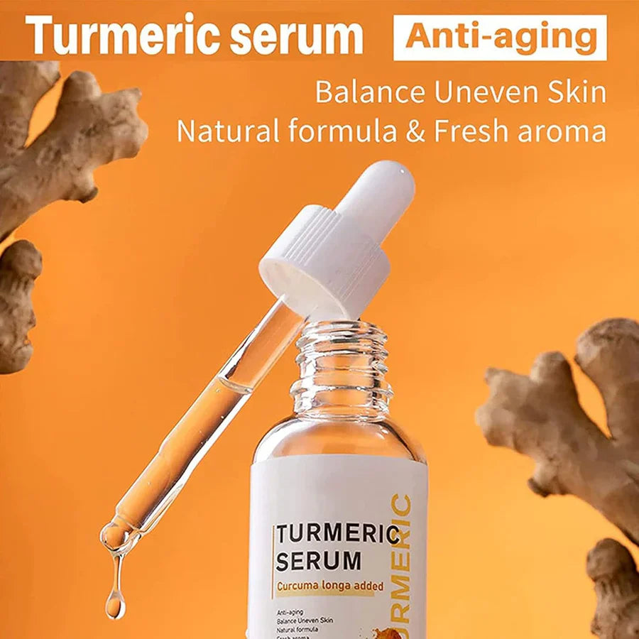 TurmicGlow™ – Dunkle Flecken korrigierendes Kurkuma-Serum [1 + 1 Gratis]