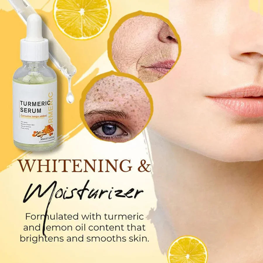 TurmicGlow™ – Dunkle Flecken korrigierendes Kurkuma-Serum [1 + 1 Gratis]