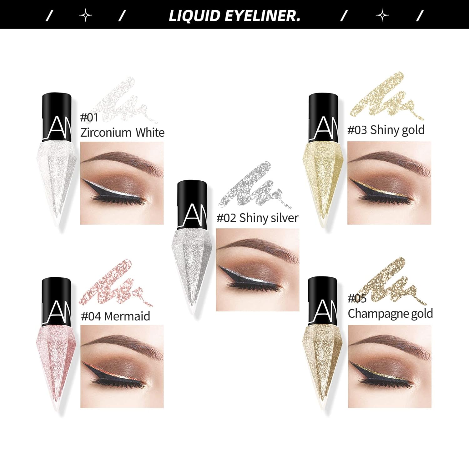 DiamondGlam™ – Flüssig-Eyeliner für präzise Linien & funkelnden Glamour [1 + 1 Gratis]