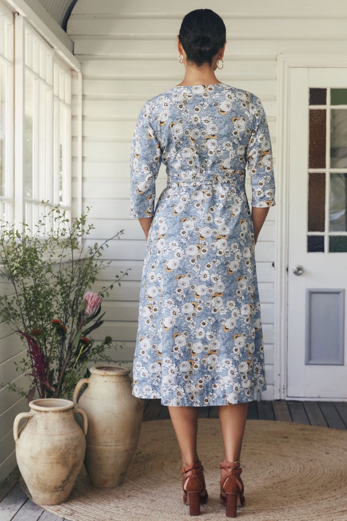 Farida | Wickelkleid mit Bindegürtel