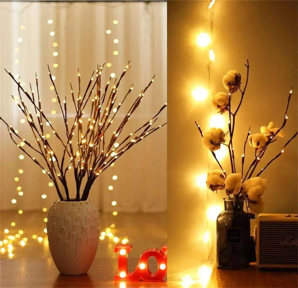 DekoBright™ – Batteriebetriebene Verstellbare LED-Zweigdekoration & Lichterkette [50% Rabatt]
