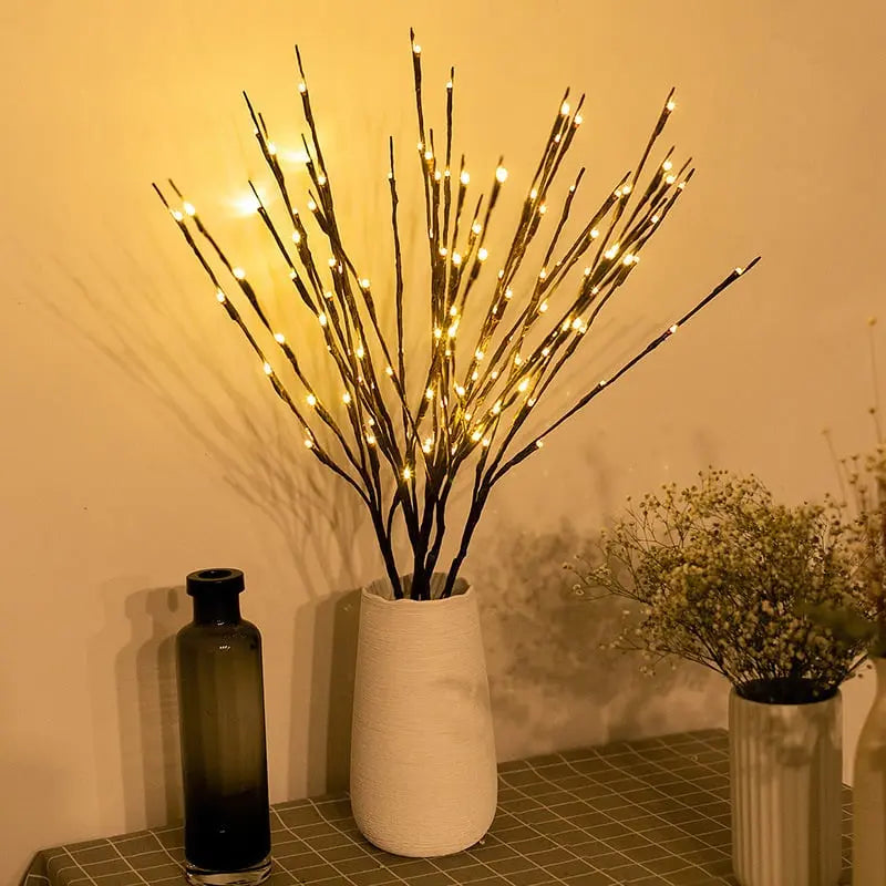 DekoBright™ – Batteriebetriebene Verstellbare LED-Zweigdekoration & Lichterkette [50% Rabatt]