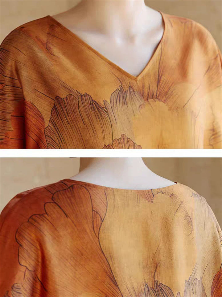 Graciana | Luftiges Oversize-Maxikleid mit Blumen