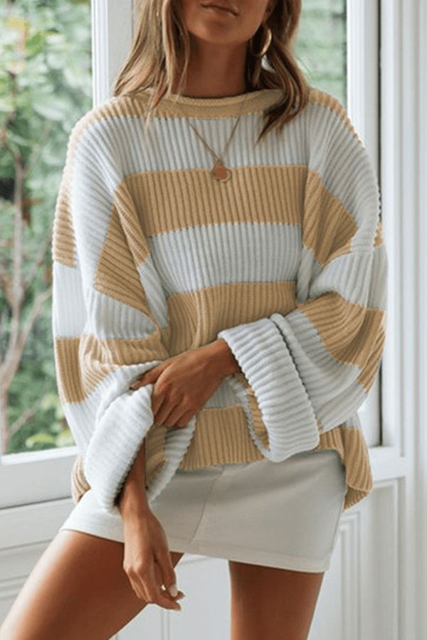 Moderner weicher Strickpullover mit langen Ärmeln Für Frauen