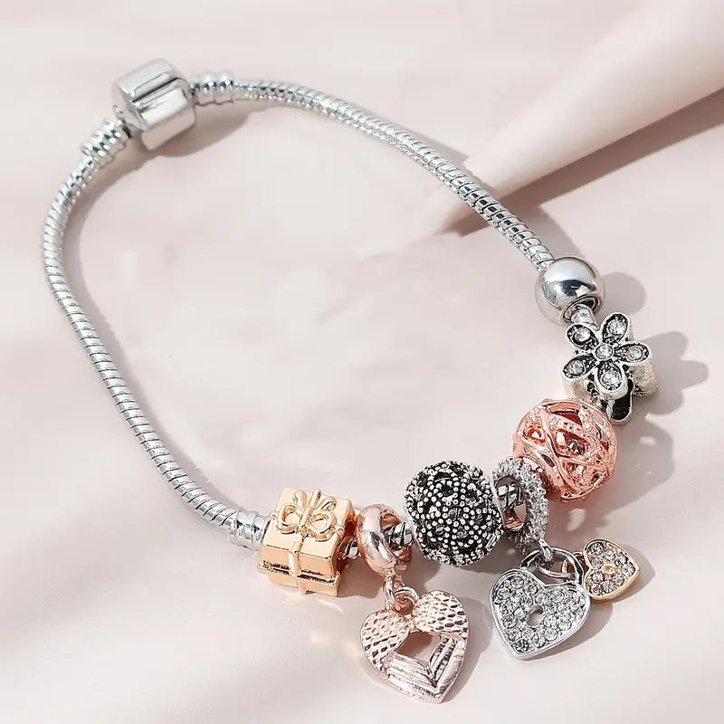 Modisches Armband mit Strasssteinen und Blumen für Damen