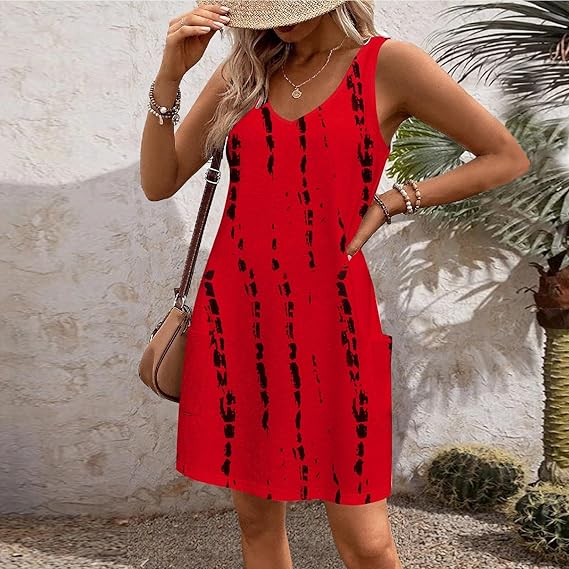 Faylen | Ärmelloses Sommerkleid mit Print
