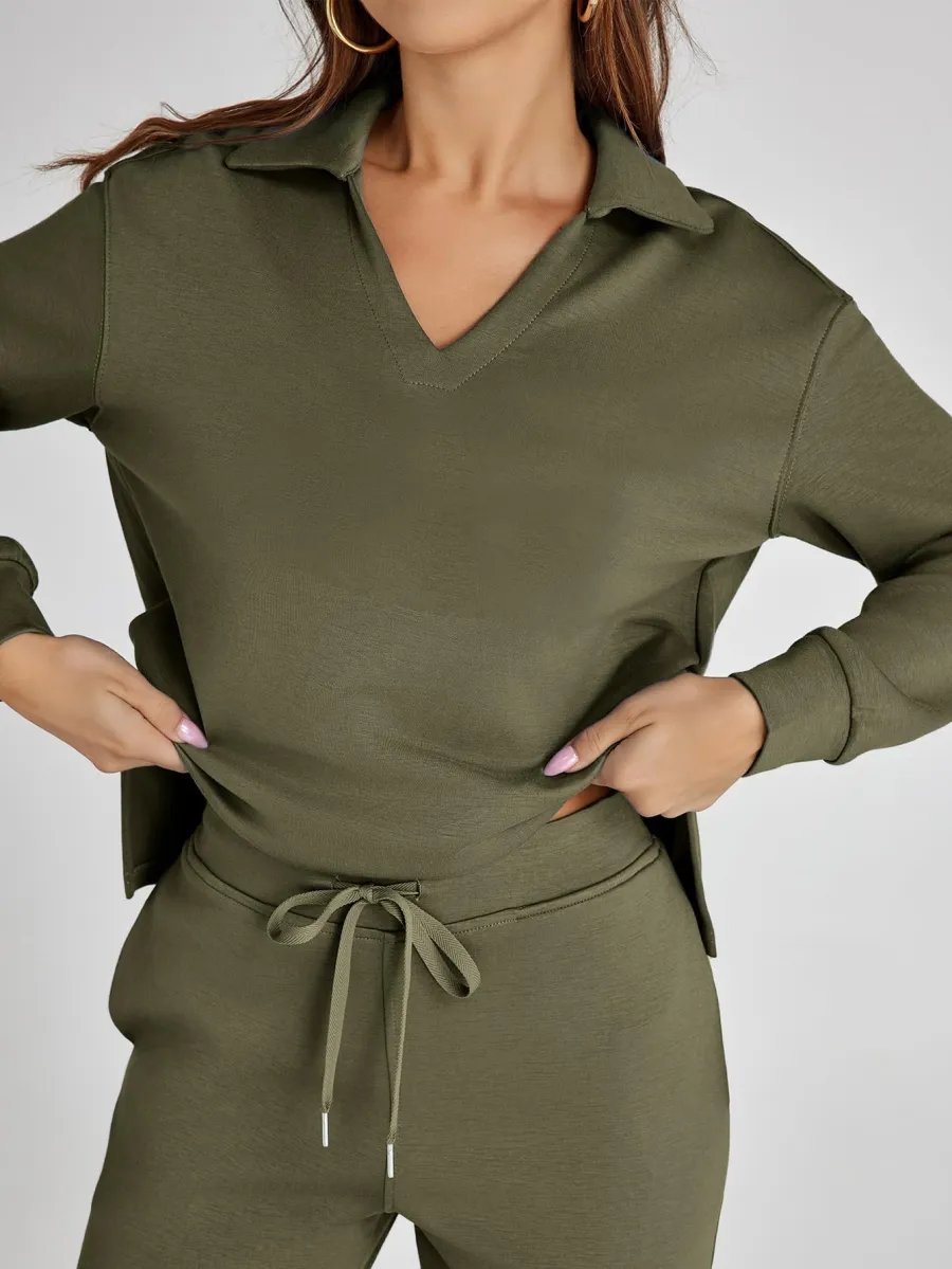 Damen Zweiteiler Set Langarm Hose Freizeit Outfit product image 7