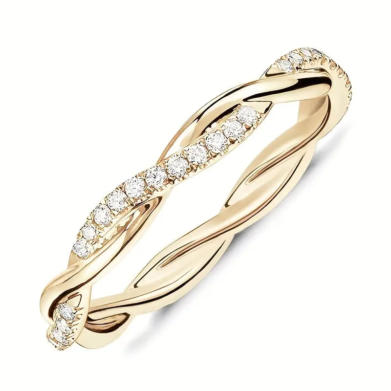 Geflochtener gedrehter Ring für Damen