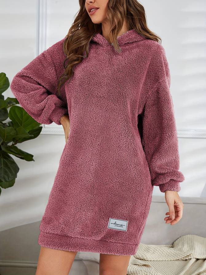 Gemütlicher Teddy Hoodie Für Herbstwärme Für Frauen