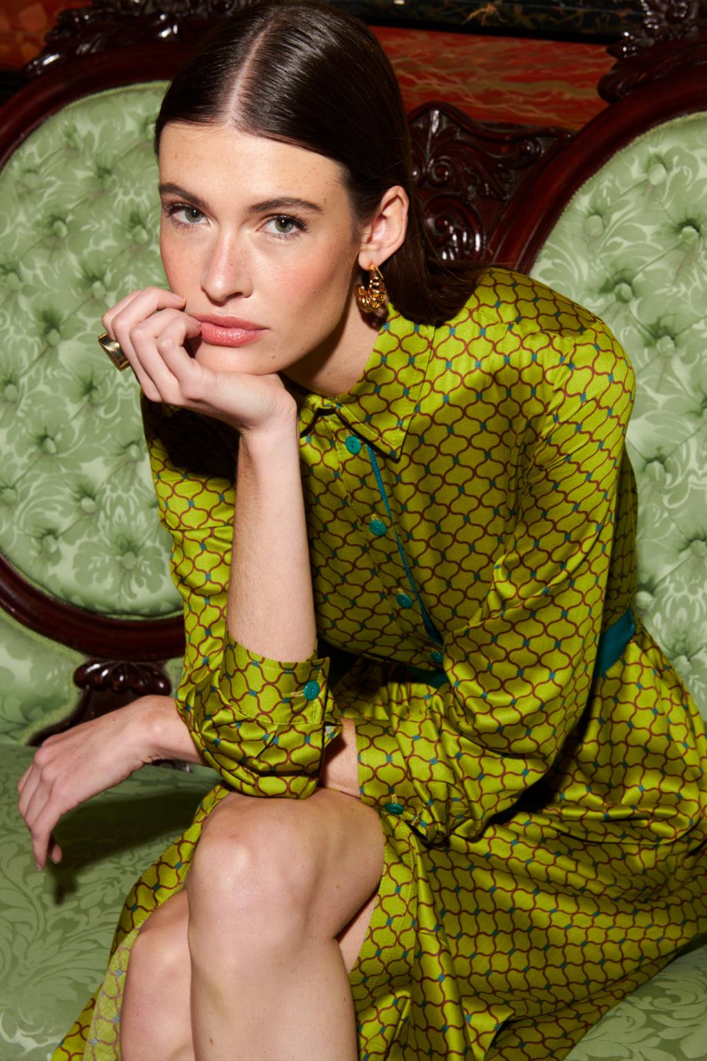 Alafair | Ockerfarbenes Kleid