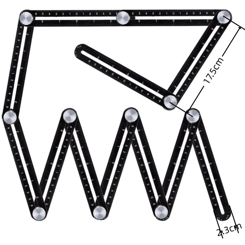 Multifunktionales Winkelmesswerkzeug Lineal für präzise Messungen product image 11