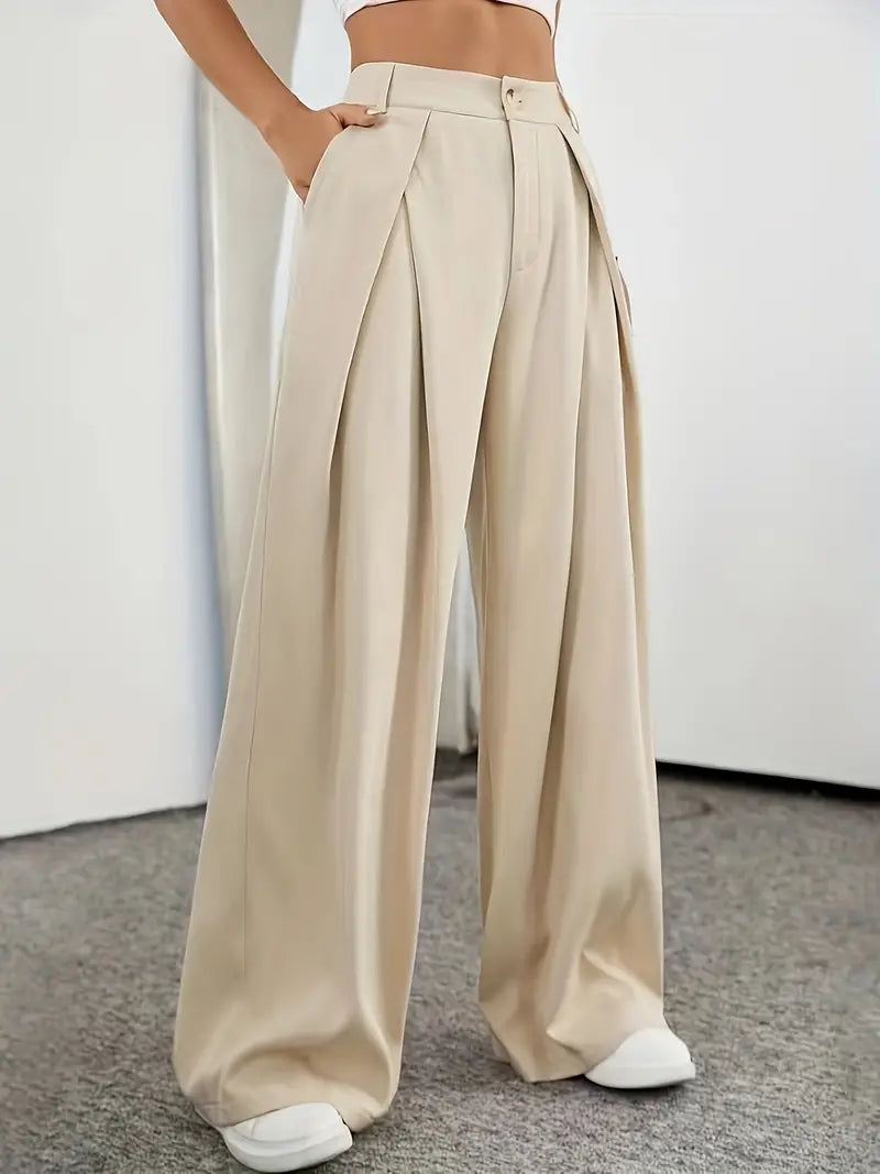 Elegante Baumwollhose mit Geradem Bein für Damen