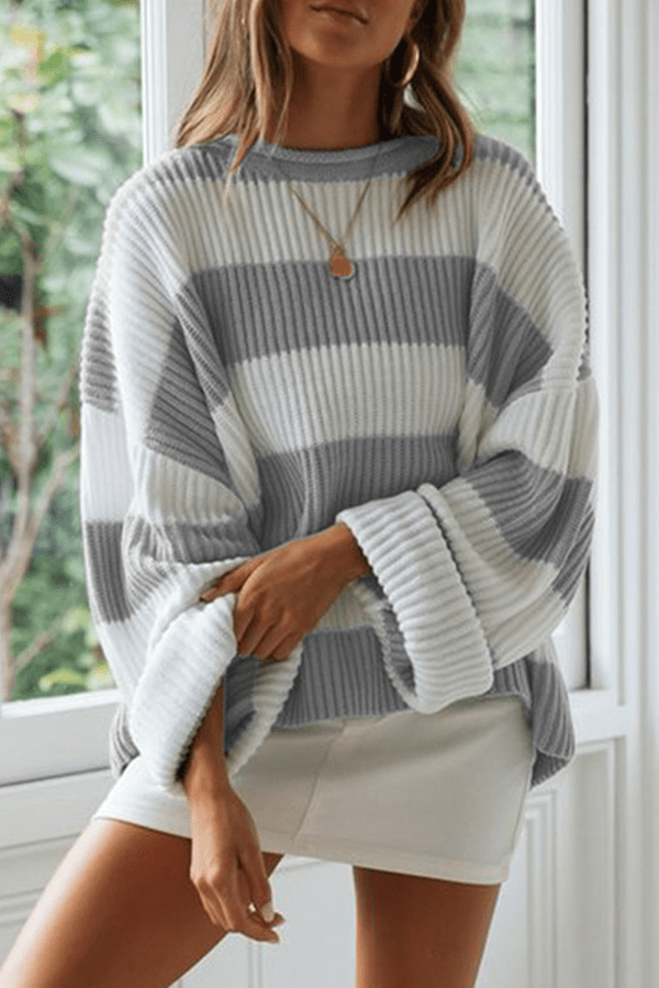 Moderner weicher Strickpullover mit langen Ärmeln Für Frauen
