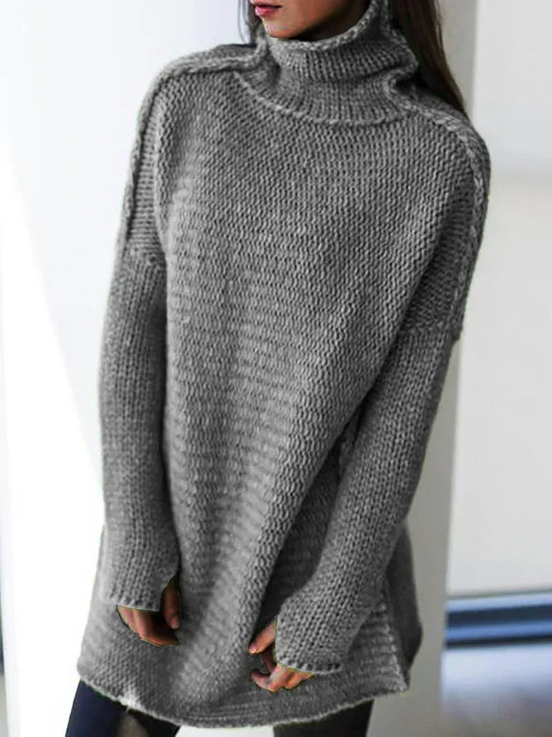 Oversize Rollkragenpullover Für Frauen