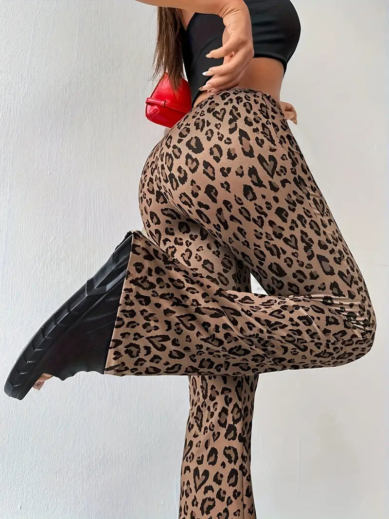 Leopardenmuster Hose mit auffälligem Stil für Frauen