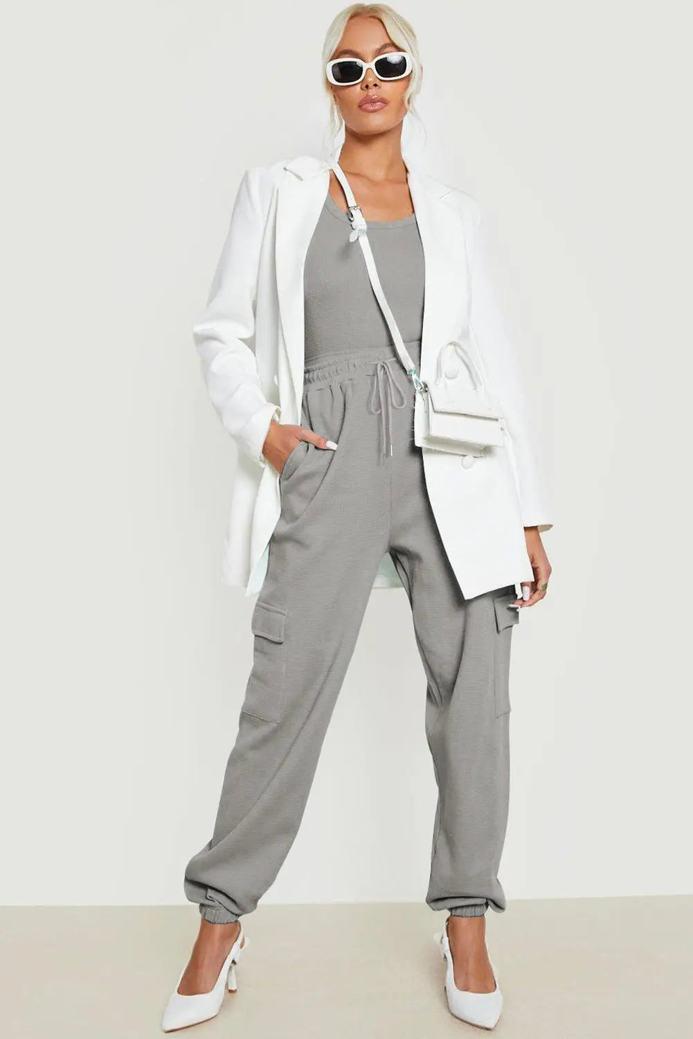 Hoch taillierte Hose mit weitem Bein Für Frauen