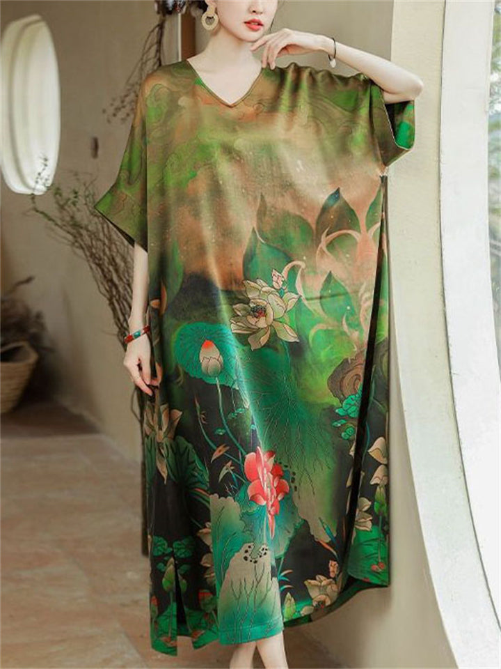 Graciana | Luftiges Oversize-Maxikleid mit Blumen