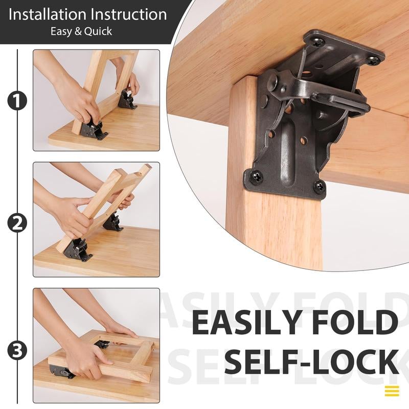 FoldClip™ – Faltbare Schwerlast-Winkelhalterungen mit Verriegelungsmechanismus [1 + 1 Gratis]