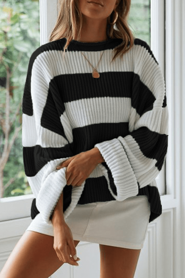 Moderner weicher Strickpullover mit langen Ärmeln Für Frauen
