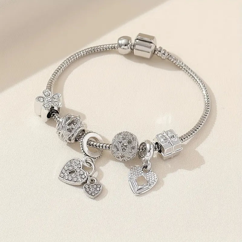 Modisches Armband mit Strasssteinen und Blumen für Damen