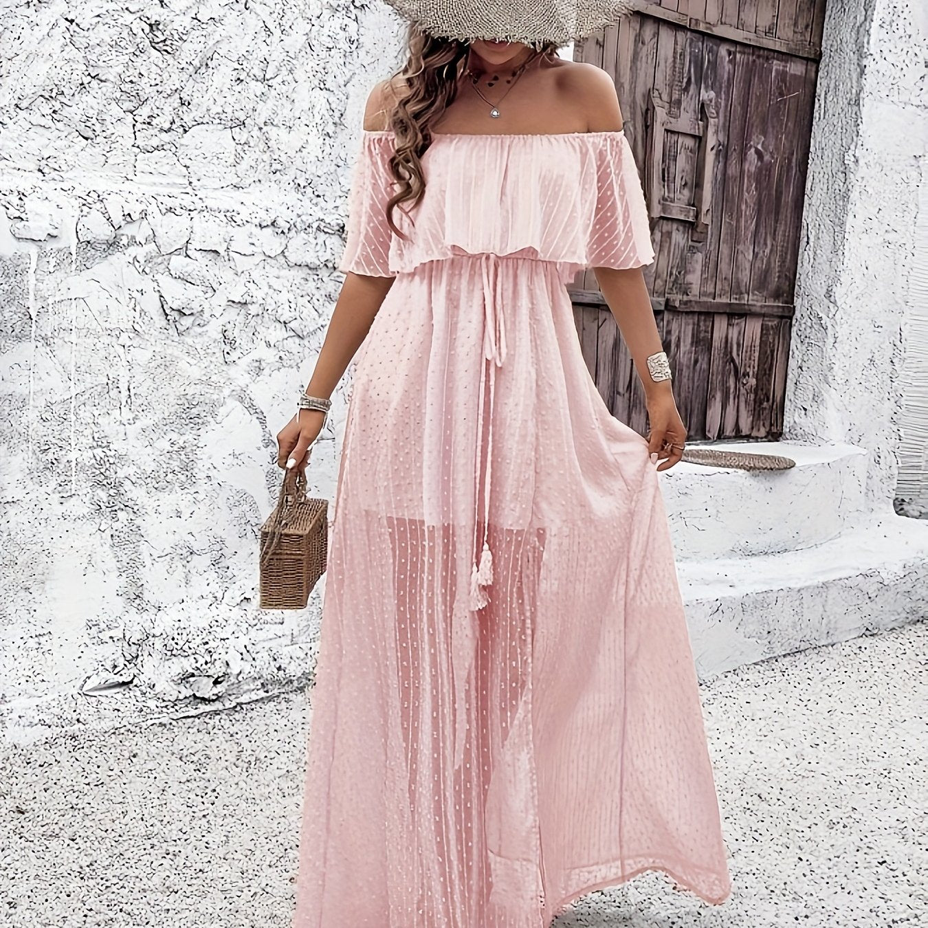 Daphara | Off-Shoulder A-Linienkleid