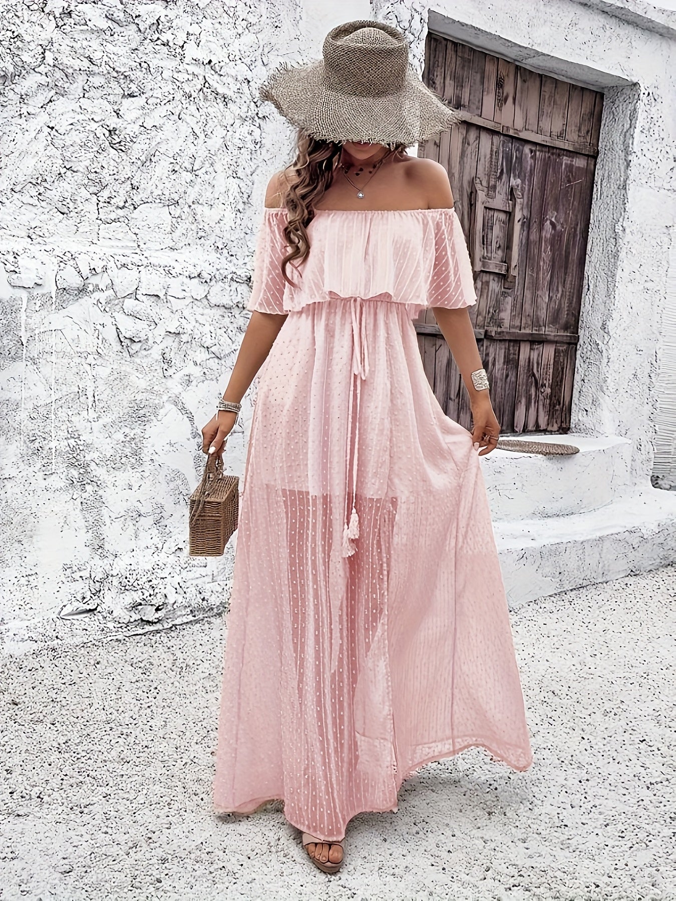 Daphara | Off-Shoulder A-Linienkleid