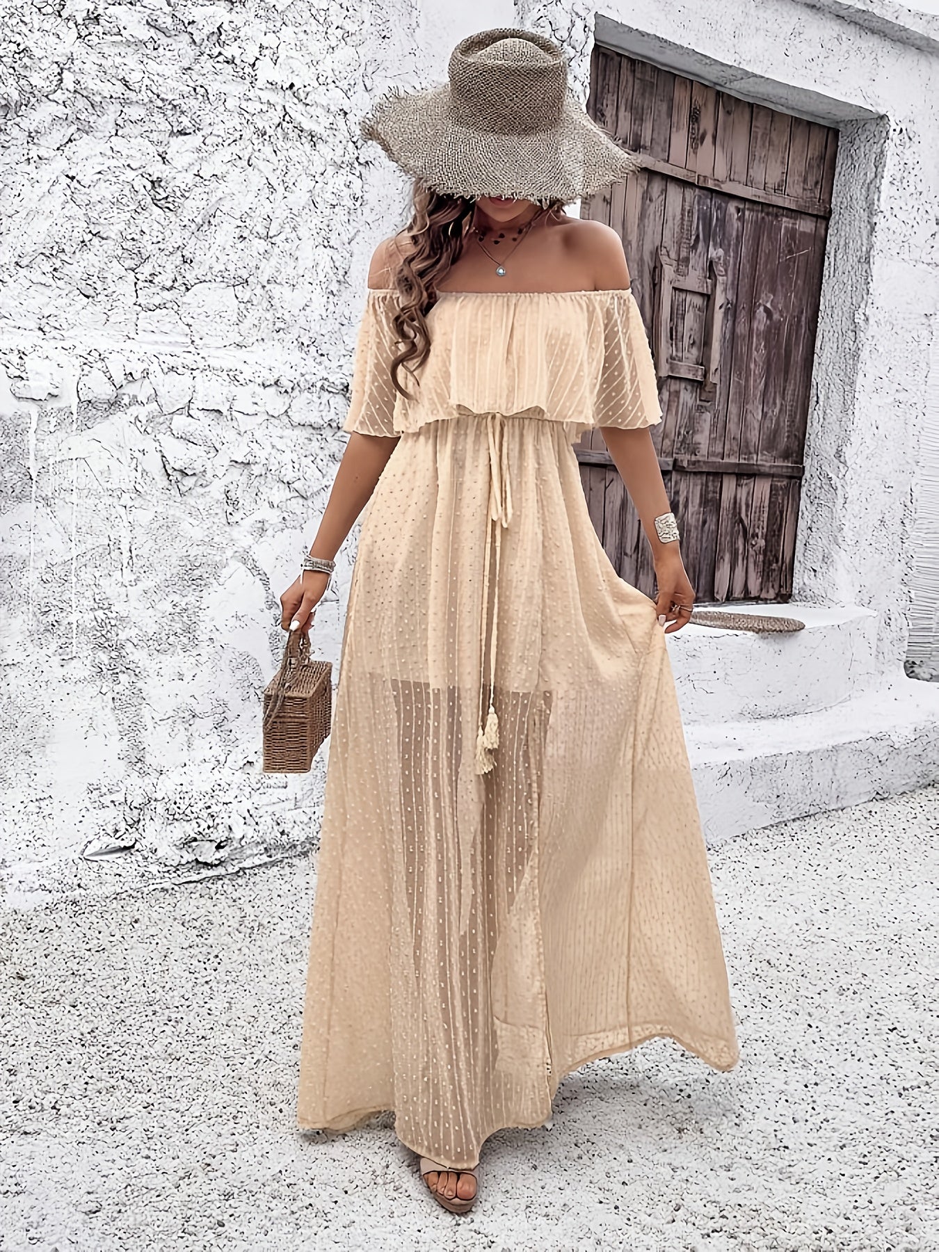 Daphara | Off-Shoulder A-Linienkleid