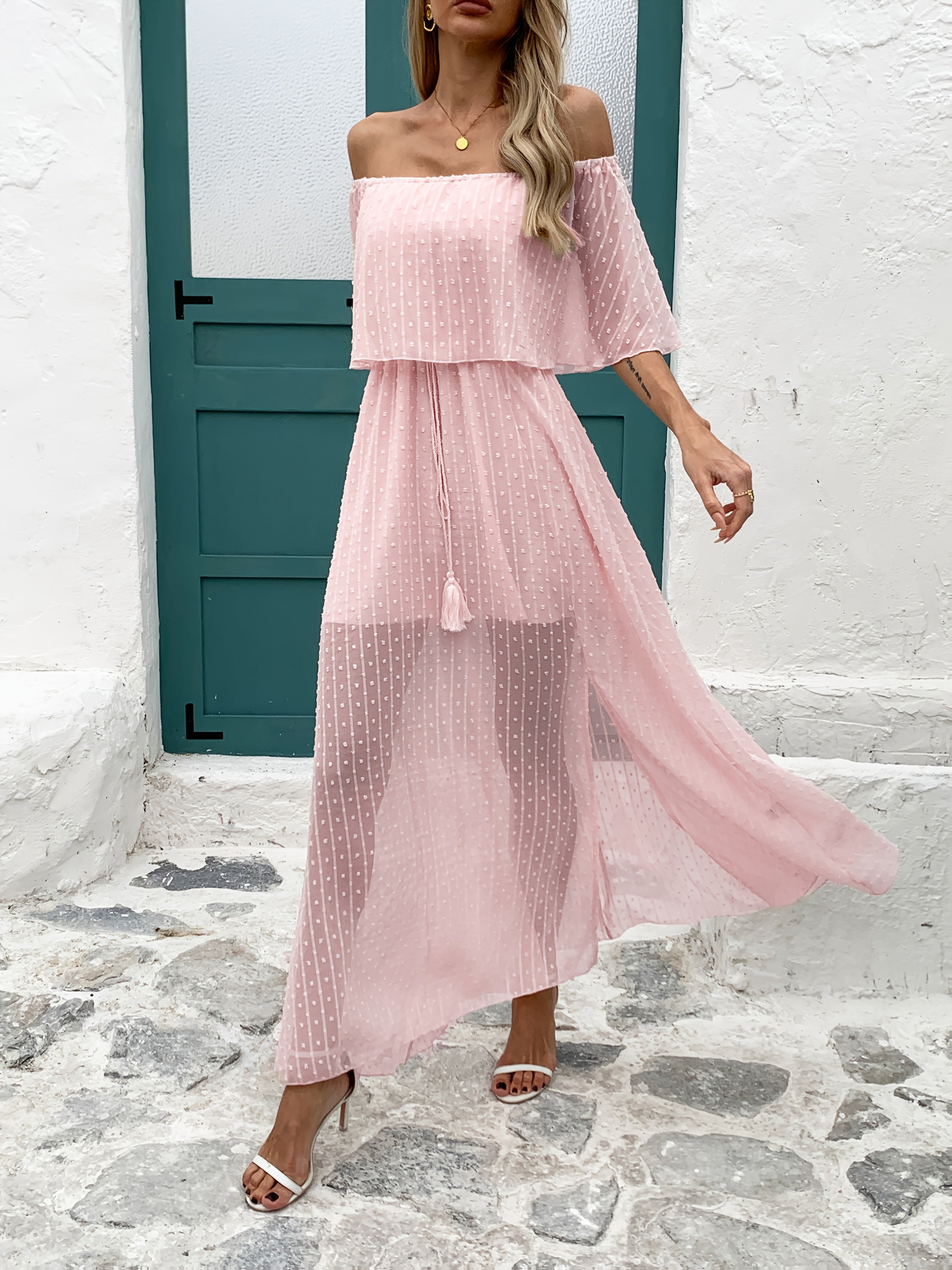 Daphara | Off-Shoulder A-Linienkleid