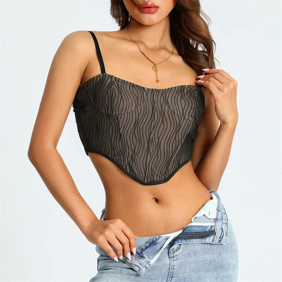 Korsett im Camisole Stil mit zarten Trägern und geformter Passform für Frauen