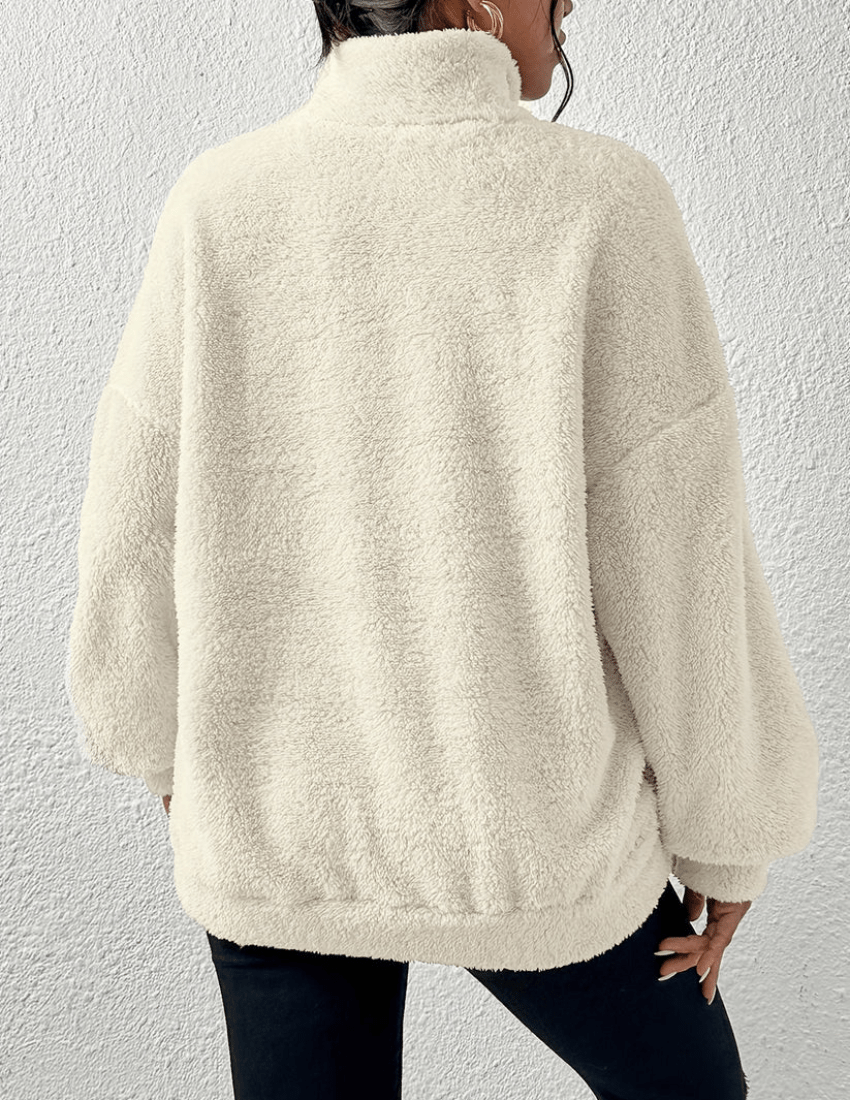 Warmer Fleece-Winterpullover Für Höchsten Kälteschutz Für Frauen