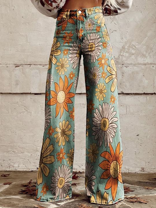 Fiorella | Bunte Vintage-Hosen für Frauen