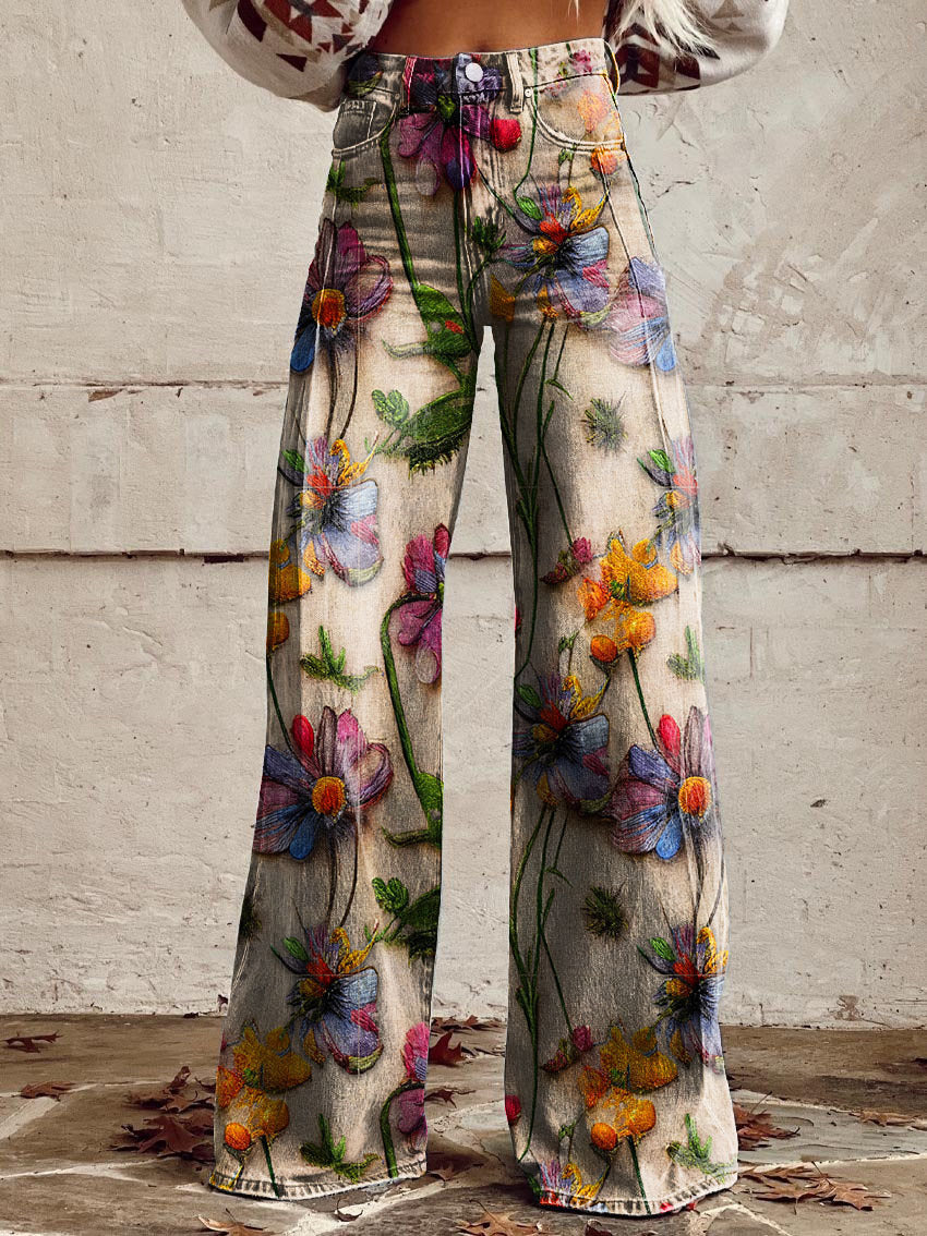 Fiorella | Bunte Vintage-Hosen für Frauen