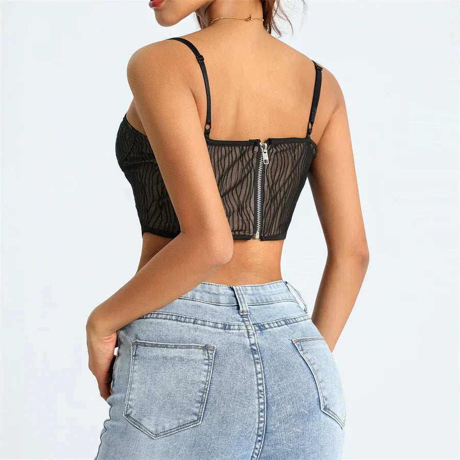 Korsett im Camisole Stil mit zarten Trägern und geformter Passform für Frauen
