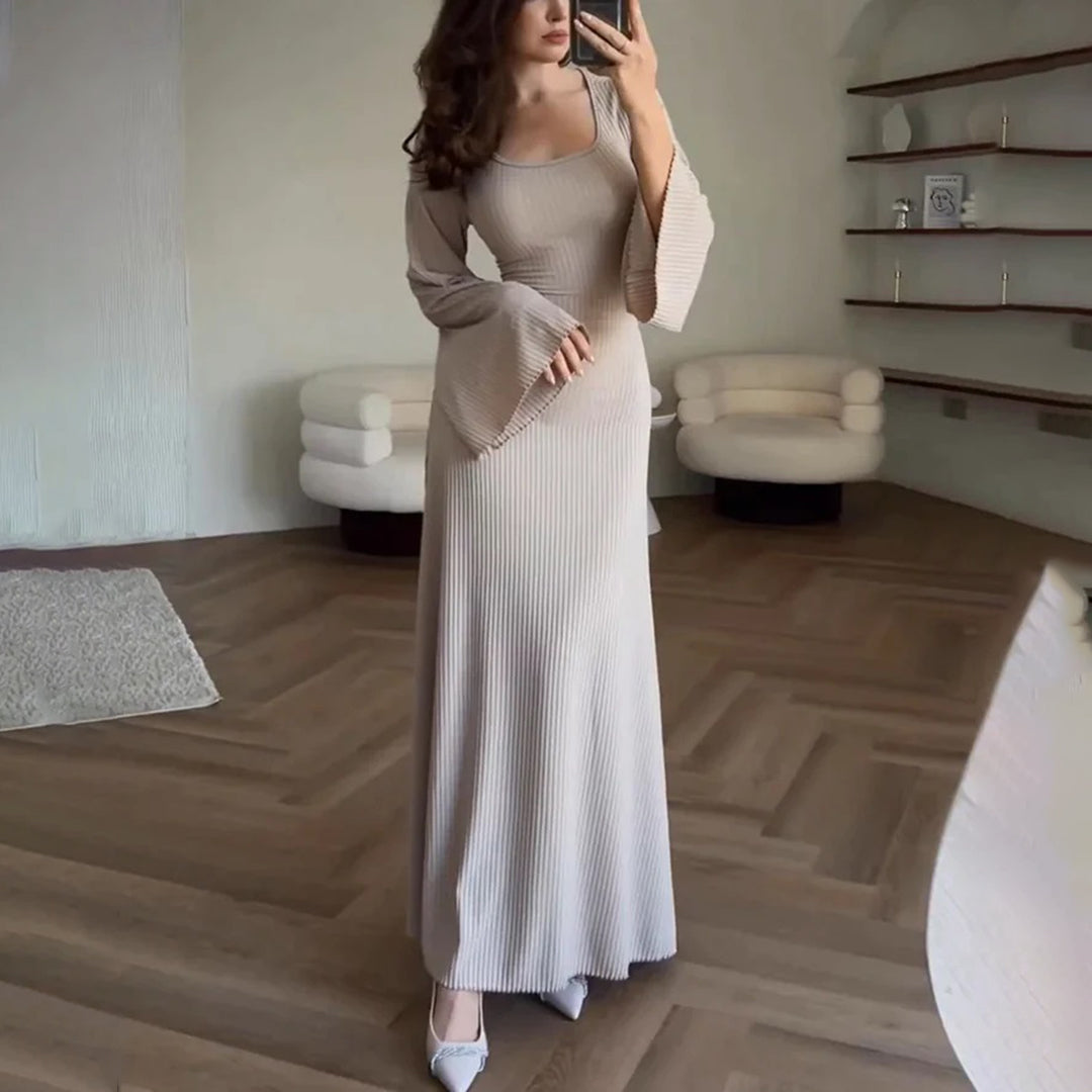 Elegantes Maxikleid aus Strick Für Frauen