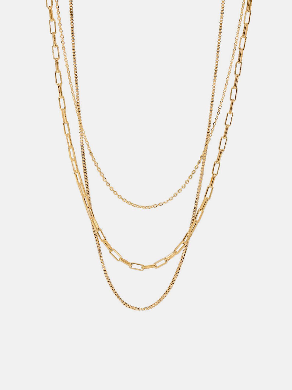 Elegante mehrschichtige Kette mit Pariser Charme für Damen
