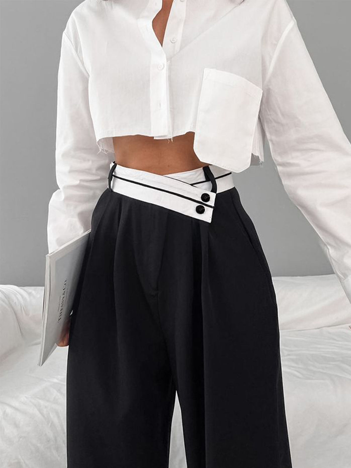 Uschi | Weit geschnittene High-Waist Hose