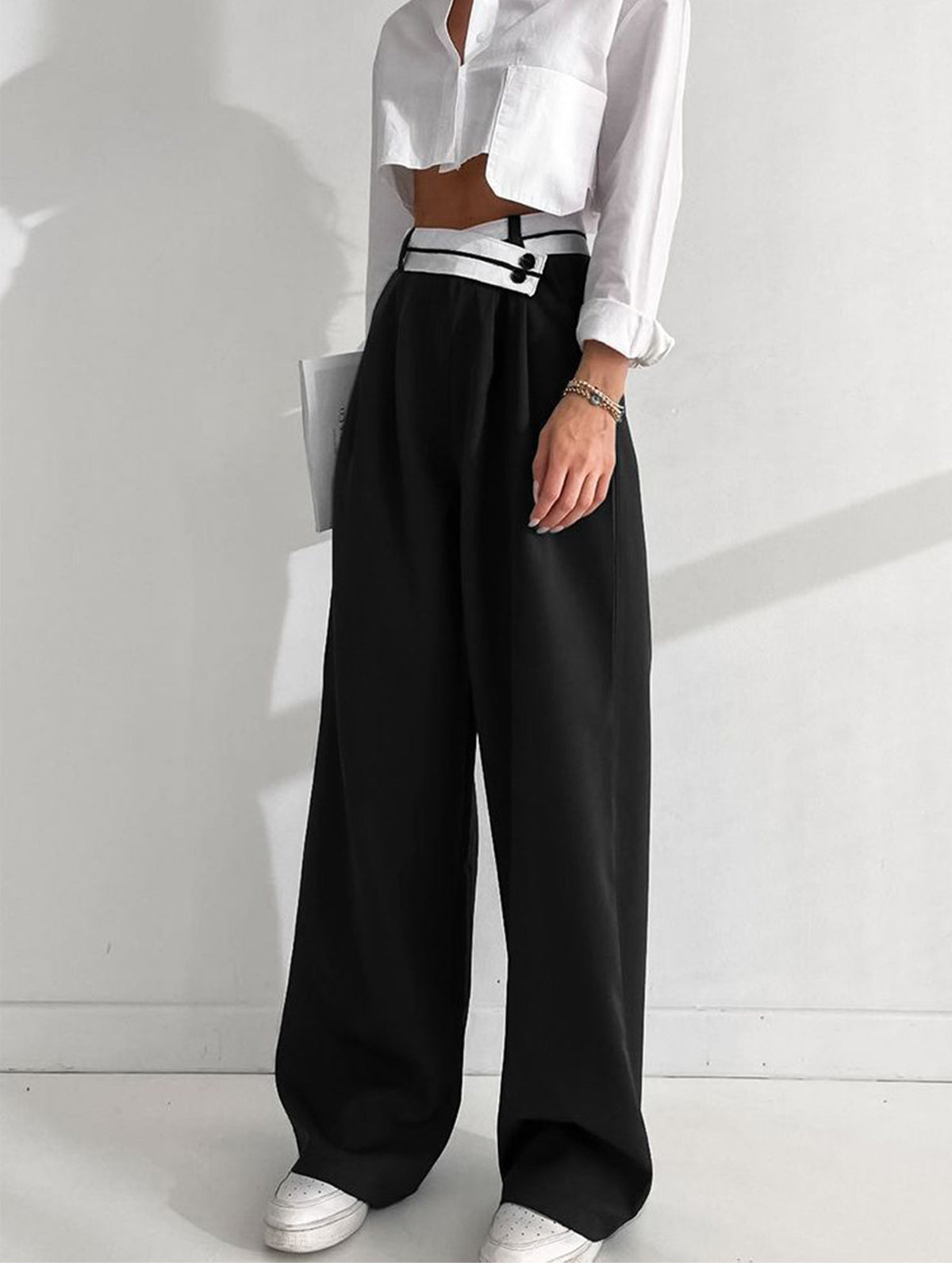 Uschi | Weit geschnittene High-Waist Hose