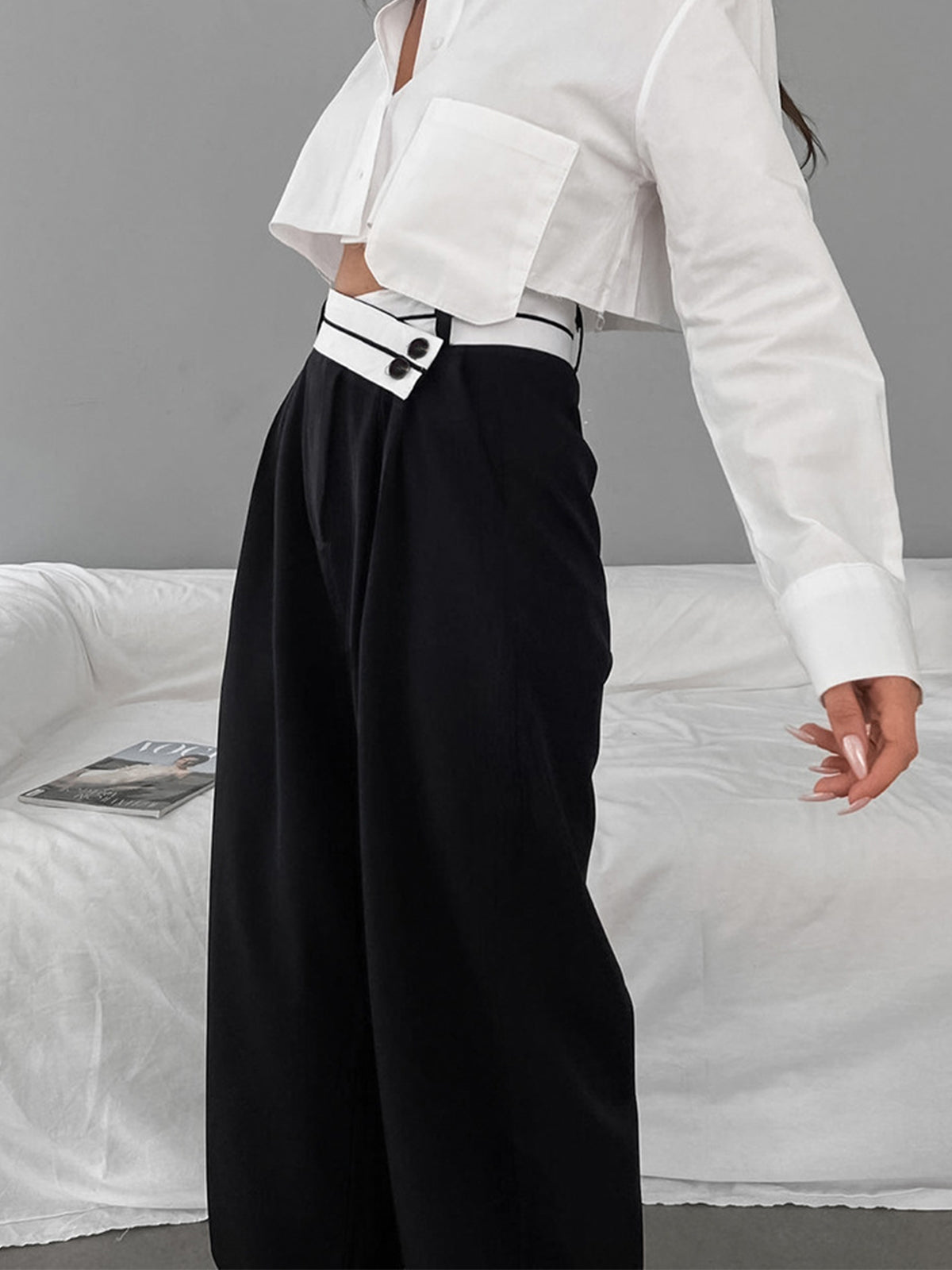 Uschi | Weit geschnittene High-Waist Hose